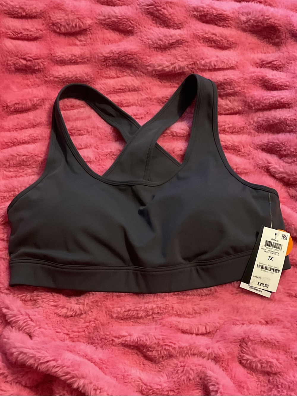 Ideology Black Racerback Athletic Sports Bra